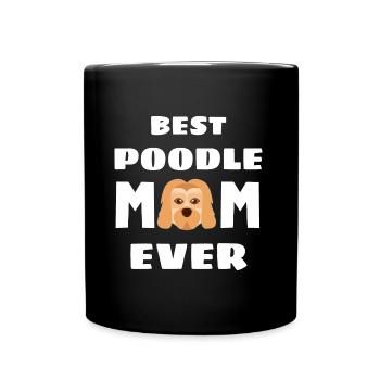 Meilleur caniche maman de tous les temps Caniche de chien de fête des mères - Mug uni - noir - Devant
