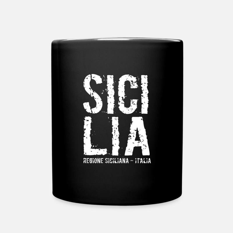 Sicile, Italie, Méditerranée - Mug uni - noir