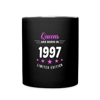 QUEENS ARE BORN IN 1997 - Full Colour Mug - black - Front