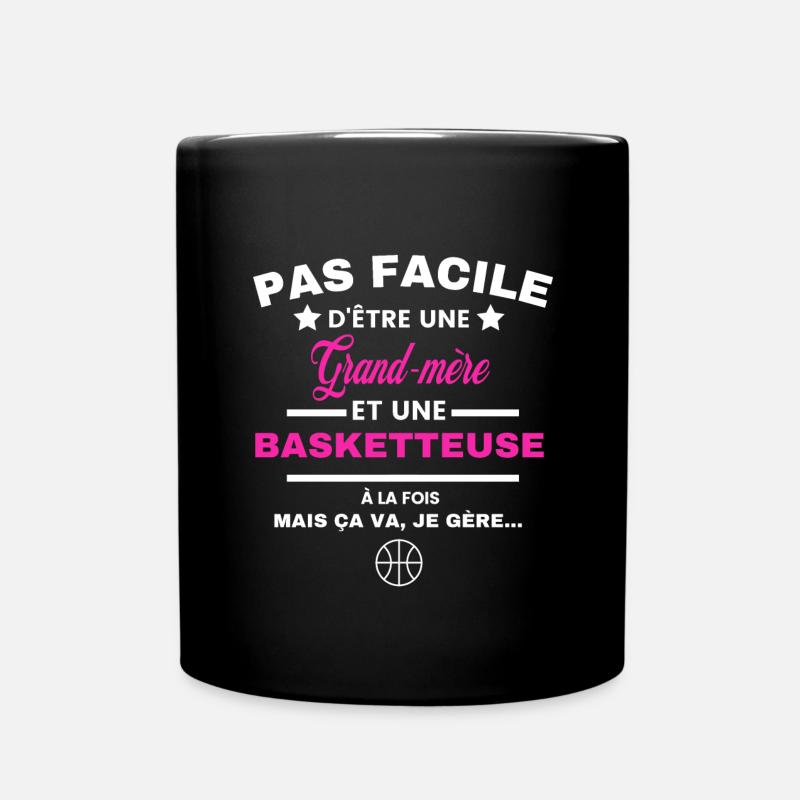 pas facile d'être basketteuse et Grand-mère - Mug uni - noir