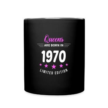 LES REINES SONT NÉES EN 1970 - Mug uni - noir - Devant