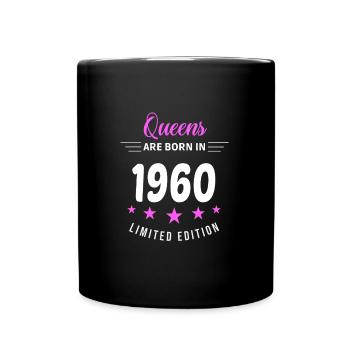 QUEENS ARE BORN IN 1960 - Full Colour Mug - black - Front