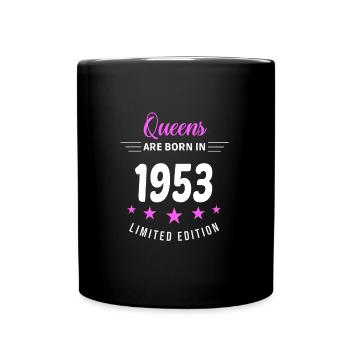 QUEENS ARE BORN IN 1953 - Full Colour Mug - black - Front