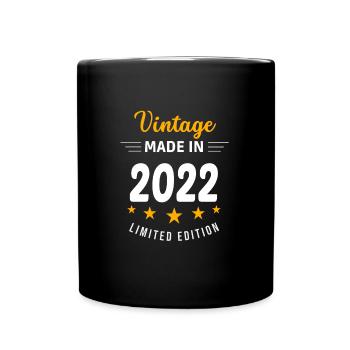 Millésime réalisé en 2022 - Mug uni - noir - Devant