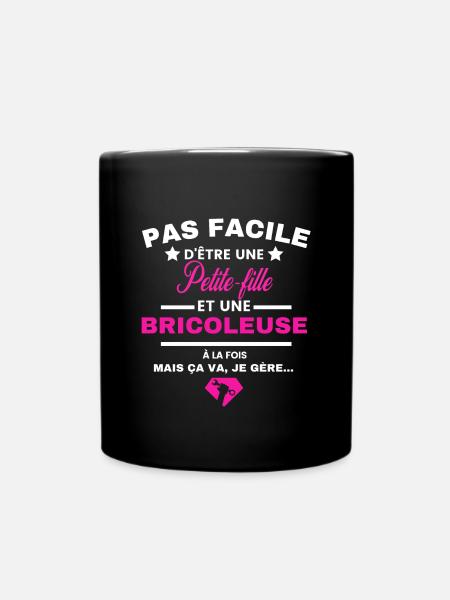 pas facile d'être Bricoleuse et Petite-fille - Mug uni - noir
