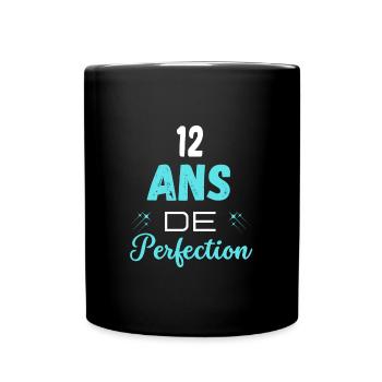 âge de la perfection cadeau humoristique 12 ans - Mug uni - noir - Devant