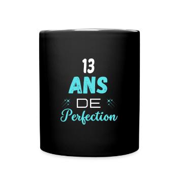 âge de la perfection cadeau humoristique 13 ans - Mug uni - noir - Devant