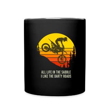 motocross motorcycle cross motorcycles - Full Colour Mug - black - Front