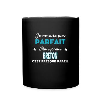 je ne suis pas parfait humour BRETON - Mug uni - noir - Devant