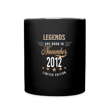 Legends are born in November 2012 - Full Colour Mug - black - Front