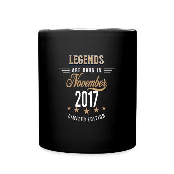 Legends are born in November 2017 - Full Colour Mug - black - Front