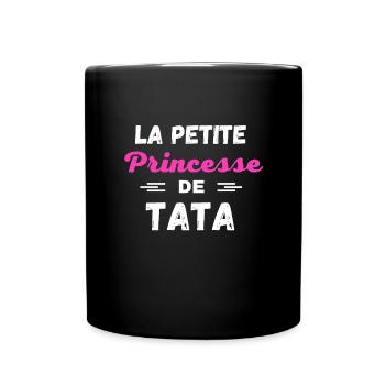 La petite Princesse de tata - Mug uni - noir - Devant