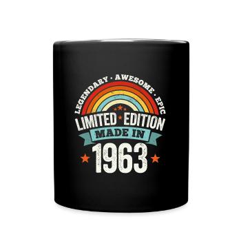 61th Birthday Legendary Awesome Made 1963 Vintage - Full Colour Mug - black - Front