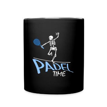 Padeltennis Padel Padeltennisspieler Padeltime - Tasse einfarbig - Schwarz - Vorne