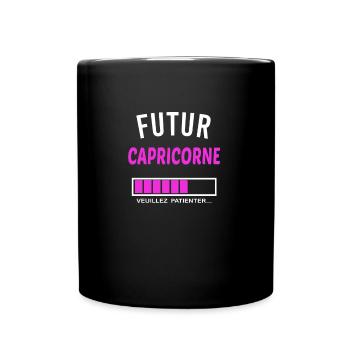 futur capricorne - Mug uni - noir - Devant