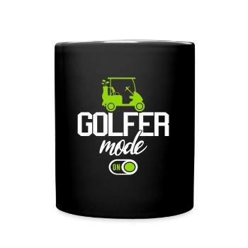 Golf Cart Golfer Golfing Vintage Golfer - Full Colour Mug - black - Front