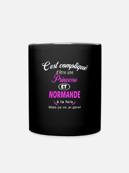c'est compliqué princesse et Normande - Mug uni - noir