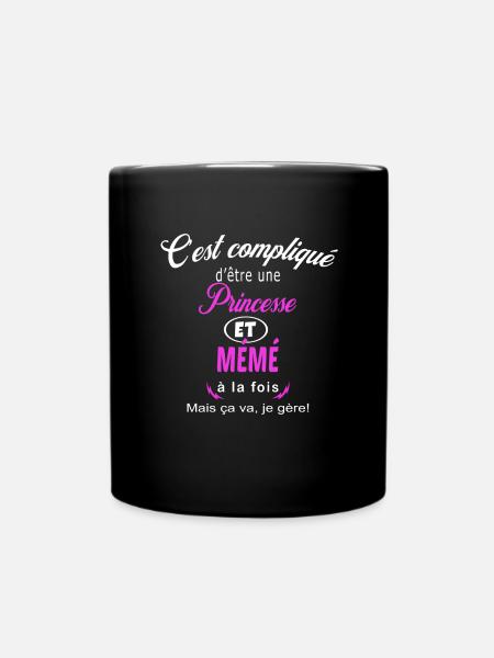 c'est compliqué princesse et mémé - Mug uni - noir