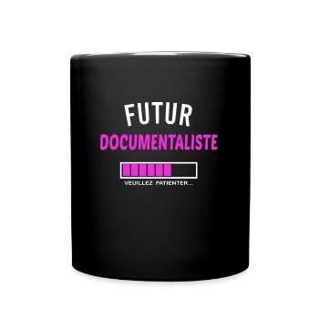 futur documentaliste - Mug uni - noir - Devant