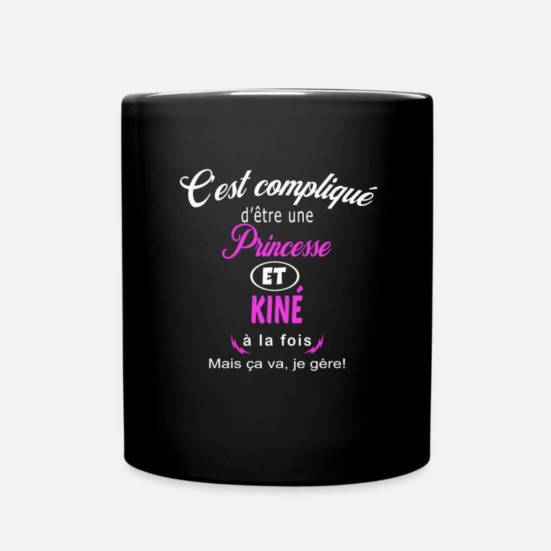 c'est compliqué princesse et kiné - Mug uni - noir