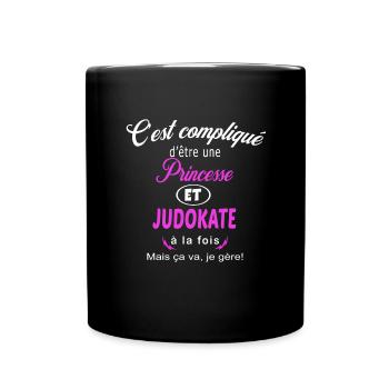 c'est compliqué princesse et judokate - Mug uni - noir - Devant