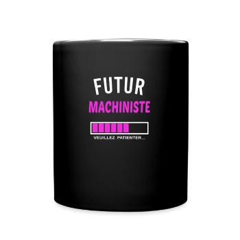 futur machiniste - Mug uni - noir - Devant