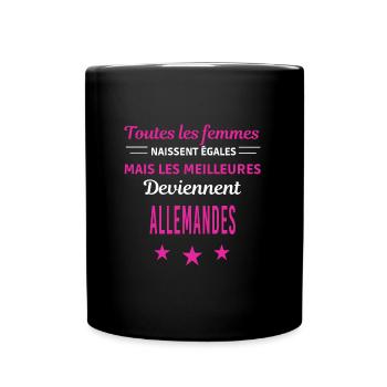 femmes naissent les meilleurs Allemandes - Mug uni - noir - Devant
