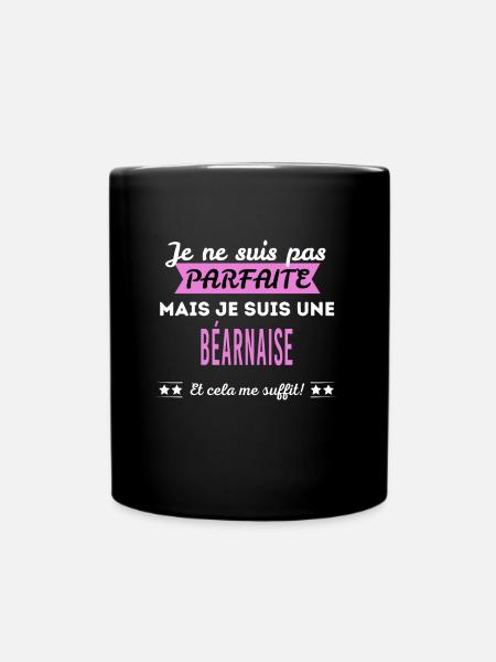 Je ne suis pas parfaite Béarnaise - Mug uni - noir