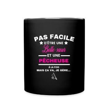 pas facile d'être plombière et Belle-sœur - Mug uni - noir - Devant