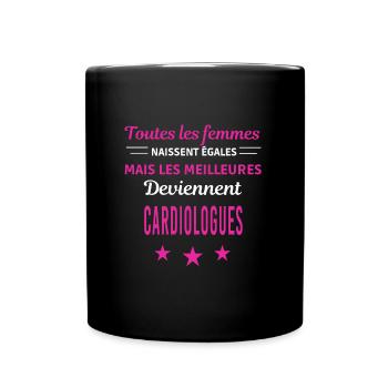 femmes naissent les meilleurs cardiologues - Mug uni - noir - Devant