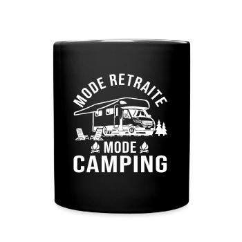 Mode retraite mode camping car humour retraité - Mug uni - noir - Devant