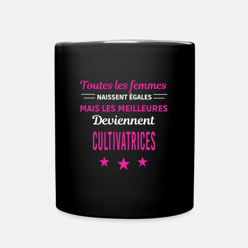 femmes naissent les meilleurs cultivatrices - Mug uni - noir