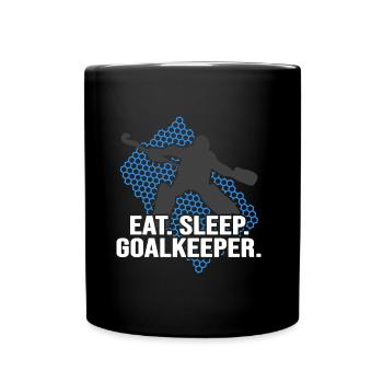 Hockey Feldhockey Hockey-LEGENDE Hockeytorwart - Tasse einfarbig - Schwarz - Vorne