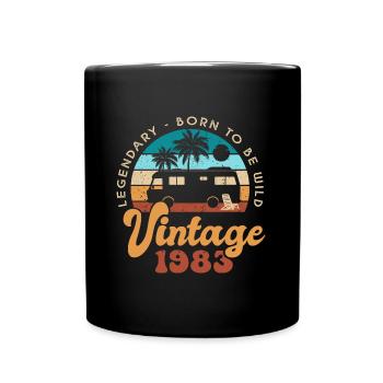 40 Jahre Jubiläum 40 Jahre Jahrgang 1983 Wohnmobil - Tasse einfarbig - Schwarz - Vorne