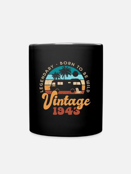 80 Ans anniversaire 80 ans né en 1943 - Mug uni - noir