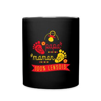 Naissance grossesse supporter foot Lens - Mug uni - noir - Devant