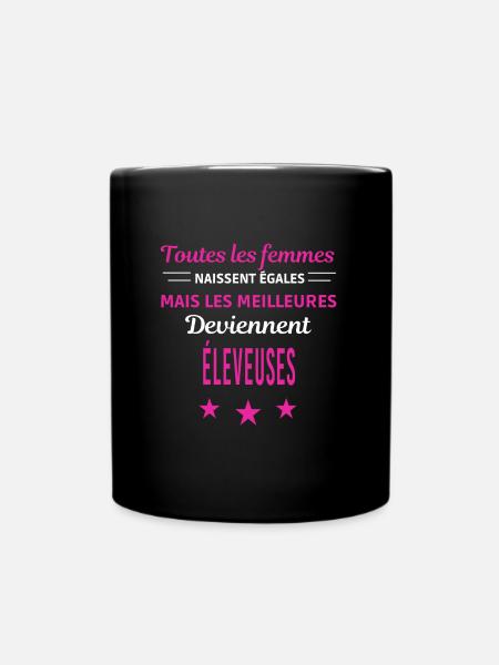 femmes naissent les meilleurs éleveuses - Mug uni - noir