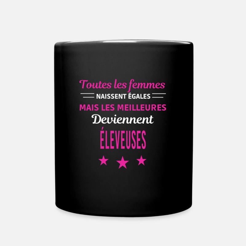 femmes naissent les meilleurs éleveuses - Mug uni - noir