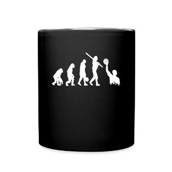 Wasserball Evolution - Tasse einfarbig - Schwarz - Vorne