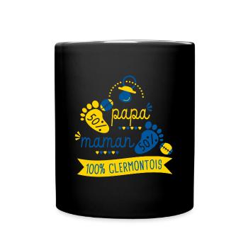 Rugby bébé clermontois supporter Rugby Clermont - Mug uni - noir - Devant
