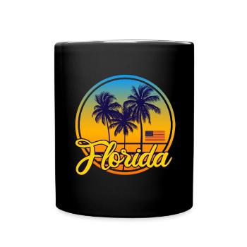 Florida, USA, America - Full Colour Mug - black - Front