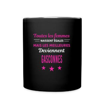 femmes naissent les meilleurs Gasconnes - Mug uni - noir - Devant