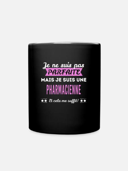 Je ne suis pas parfaite pharmacienne - Mug uni - noir