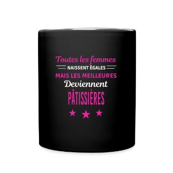 femmes naissent les meilleurs pâtissières - Mug uni - noir - Devant
