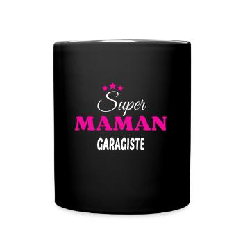 Super maman garagiste citation - Mug uni - noir - Devant