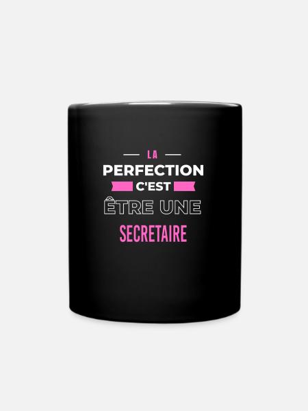La perfection, c'est être une secretaire - Mug uni - noir