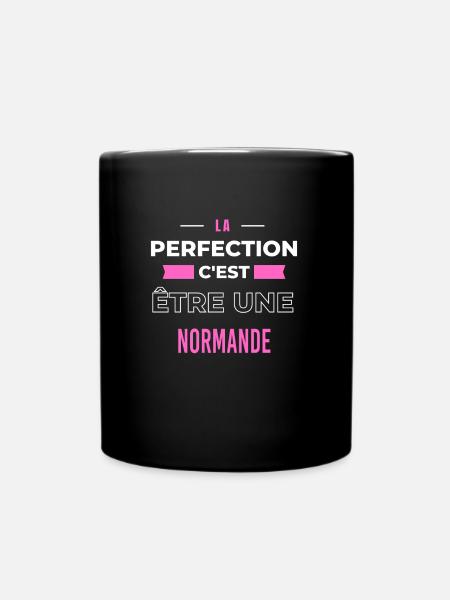 La perfection, c'est être une Normande - Mug uni - noir