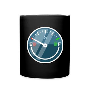 Fuel Gauge for Beer Drinkers Beer Beer Lovers - Full Colour Mug - black - Front