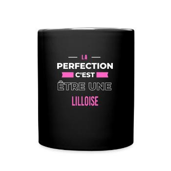 La perfection, c'est être une Lilloise - Mug uni - noir - Devant