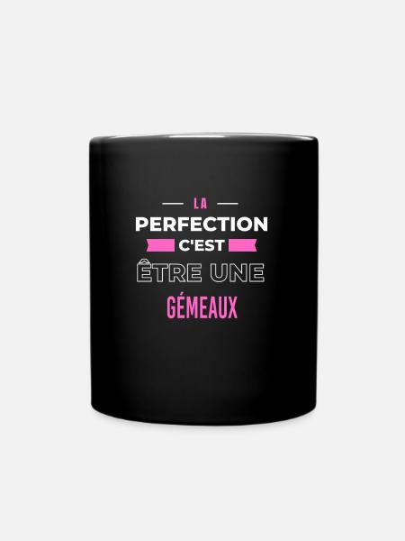 La perfection, c'est être une gémeaux - Mug uni - noir